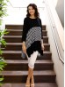 Sleeved Fashion Top W/ Polka Dots Pattern